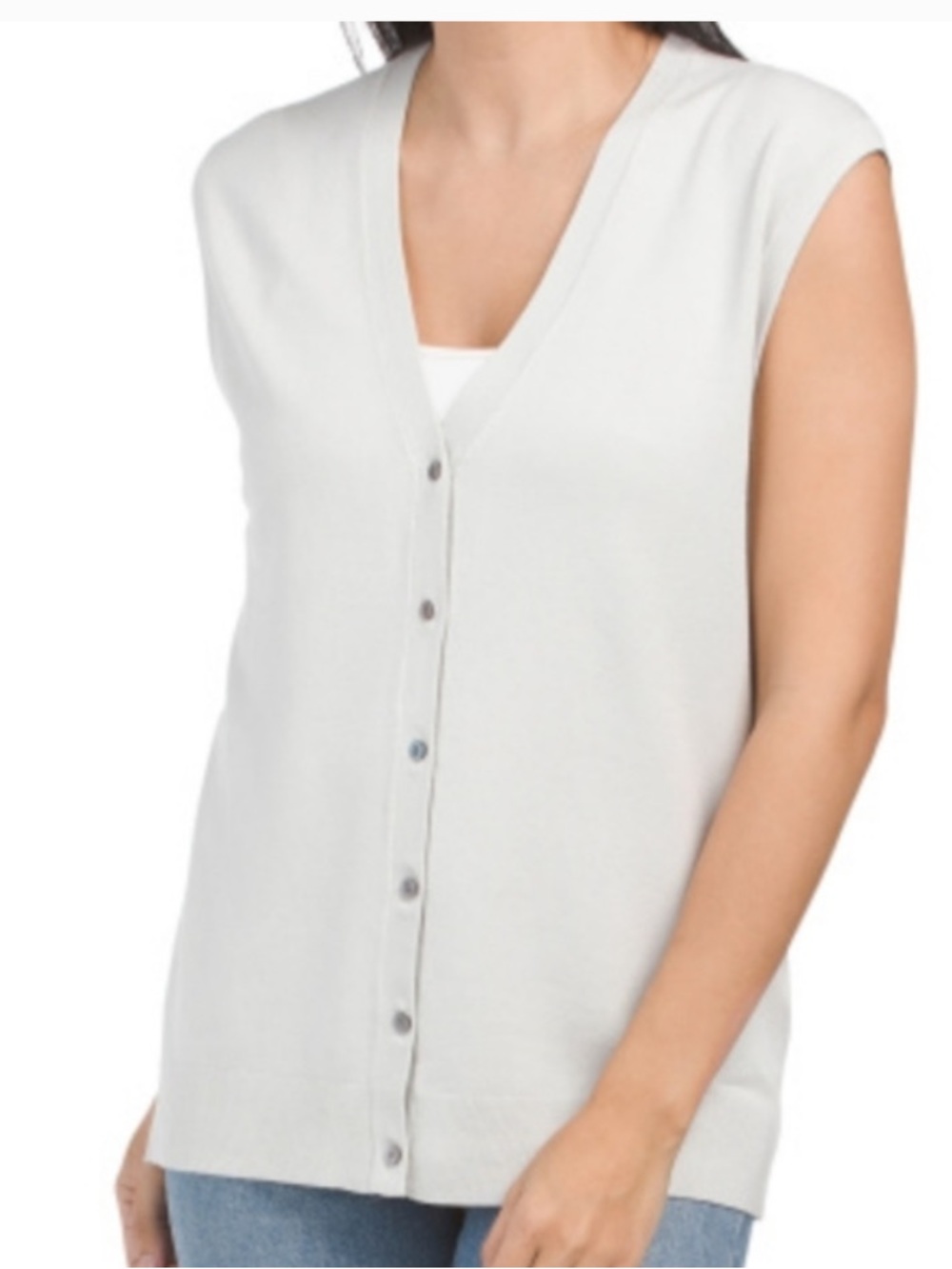 Zara Light Gray Knit Vest, Size S, NWT